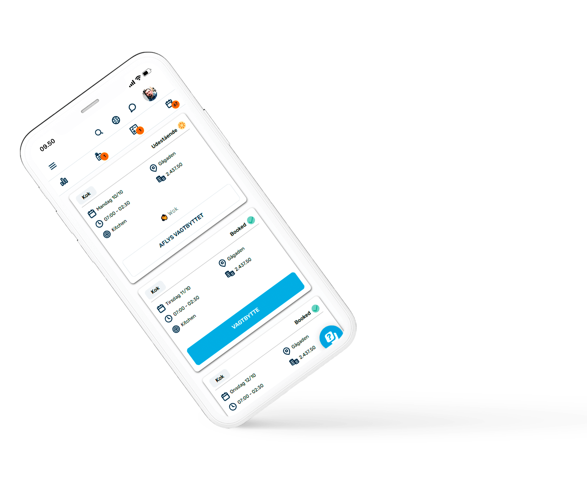 iphone med medarbejder platform app
